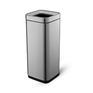 Shportë për mbeturina me kapak të hapur