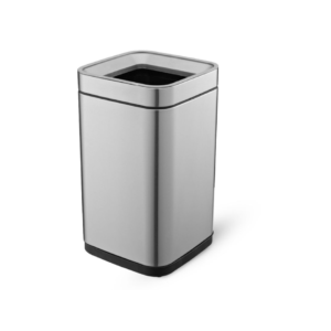 Shportë për mbeturina me kapak të hapur